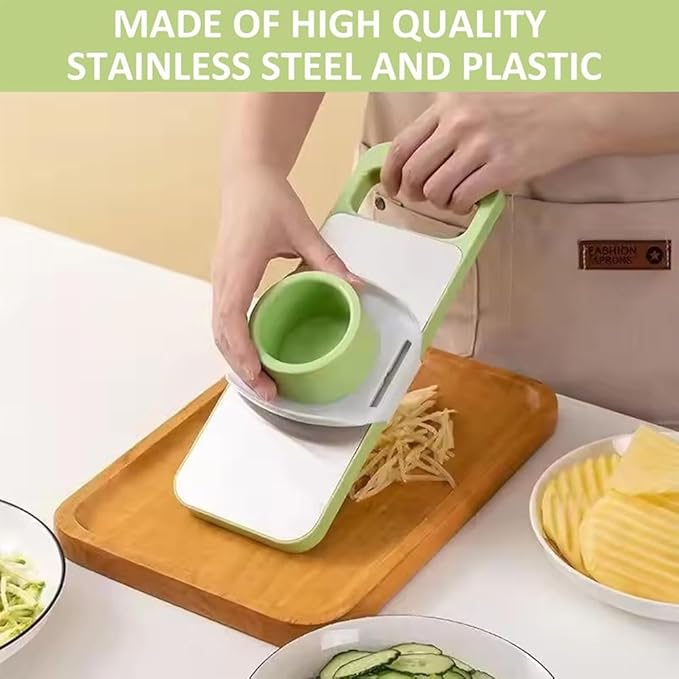 6-in-1 Mandoline Slicer, Once for All Safe Mandoline Slicer Stainless Steel for Kitchen, Vegetable Chopper Slicers, Detachable Blade, Kitchen Chopping Artifact, Versatility(1PC)