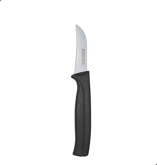 Paring Knife 2.5 Inch - MATTSTONE HILL Bird's Beak Paring Knife, For Peeling and Paring Fruits and Vegetables, Slim Blade, Premium Stainless Steel, Semi Soft Handle, Black