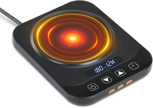 Coffee Mug Warmer - 36W Smart Cup Warmer for Coffee with 9-Temp Settings Display, 1-12H Timer, Electric Beverage Tea Water Milk Warmer for All Cups and Mugs