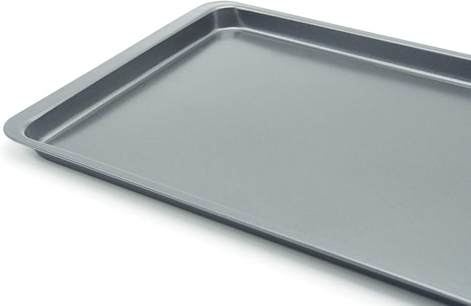 HYTK 2PCS Cookie Sheet 10x14.5 Inch (Inner 9x13) Baking Sheet Nonstick Heavy Carbon Steel Baking Pans Bakeware