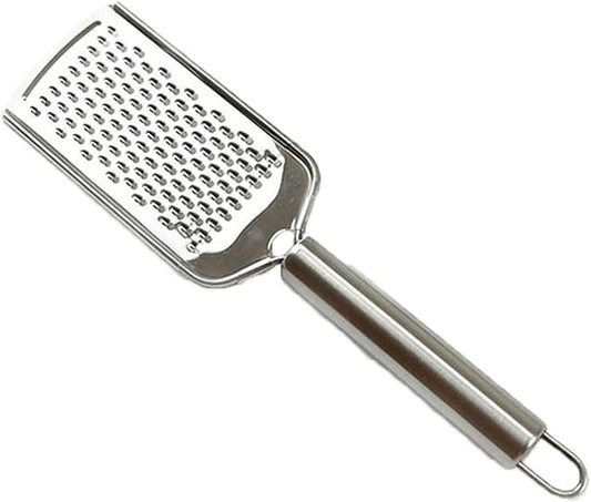 Handheld Cheese Grater, Cheese Zester Stainless Steel, Zester, Kitchen Vegetable Peeler, Food Zester Grater Slicer for Vegetables Cheese Chocolate Fruits, Zester Grater with Handle (silvery, One Size)