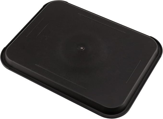 ZOENHOU 10 Pack 14 x 10 Inch Fast Food Tray, Rectangular Plastic Restaurant Food Serving Tray, Lunch Trays for Serving Food Home Restaurant Dinning Room Organization, Black