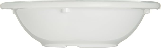 Carlisle FoodService Products Kingline Reusable Plastic Bowl Fruit Bowl with Rim for Home and Restaurant, Melamine, 4.75 Ounces, White