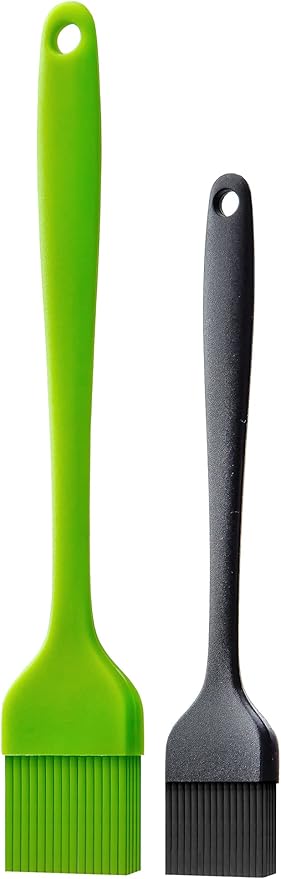 Ortarco Silicone Basting Pastry Brush for Baking Cooking Bbq Grill Spread Oil Butter Sauce 2 Pack
