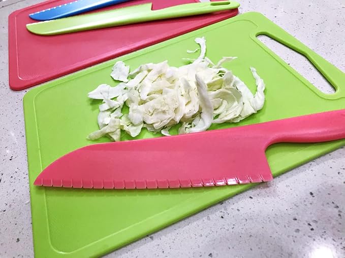 jawbush Professional Lettuce Knife to Prevent From Turning Brown, 11" Plastic Serrated Knife for Veggies, Fruit, Bread, Cake, Salad, No BPA for Cooking and Cutting - Safe & Durable Nylon Knife Set