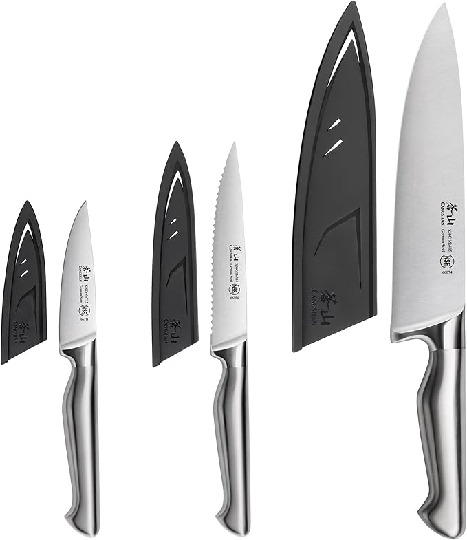 Cangshan Sanford Series 1027174 German Steel 3-Piece Knife Starter Set with Sheaths