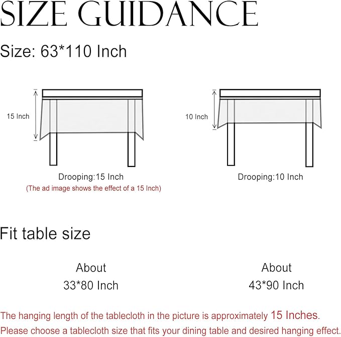 ISAENNE Designer Linen Light Beige Extra Long Table Cloth Rectangle,French Colorful Floral Tablecloth,Stain Resistant Decor Tablecloths for Dining Thanksgiving Kitchen,63"*110"-Helena E