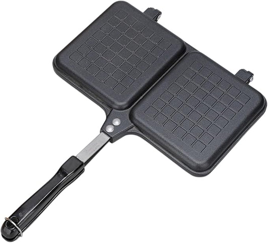 stovetops Sandwich Press – Double Sided Toaster Pan, Non-Stick Cheese Melter Griller | Easy Handle Cooking Tool, Hot Sandwich Maker for Camping, Outdoor Kitchen, Travel Breakfast, and Quick Meals