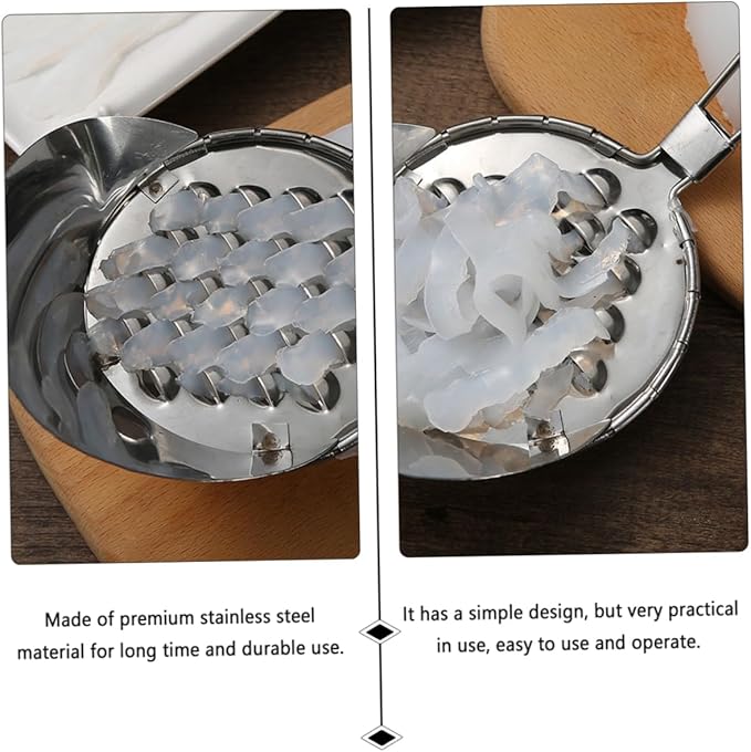 3pcs Bean Jelly Scraper Stainless Steel Jelly Plane Scraping Tool for Zoodler Pan Cheese