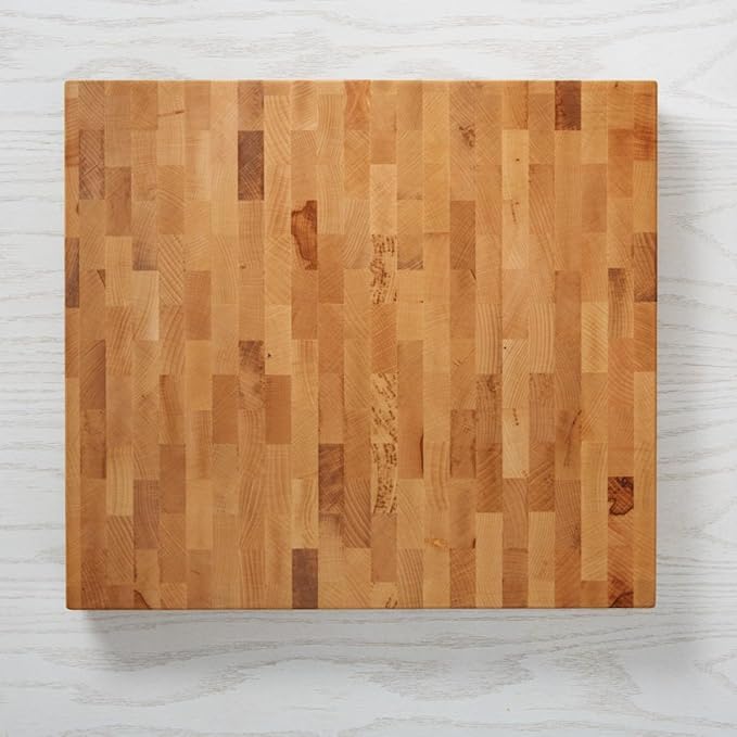 Personalization Universe Premium Wooden Cutting Board 16x18x1.75 - Handcrafted North American Hardwood End Grain with Feet - Charcuterie/Wedding Gift - Made in USA