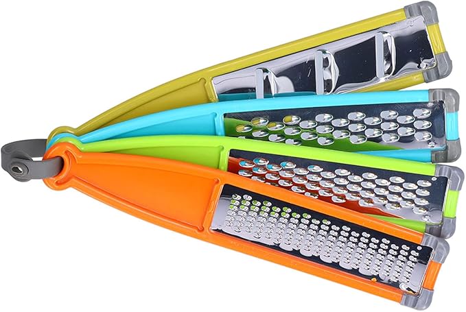 Vegetable Zester,Kitchen Stainless Steel Food Grater,Garlic Mincer Tool and Vegetable Peeler,Cheese Grater with Handle,for Kitchen Garlic,Nutmeg,Chocolate,Fruits,Vegetables