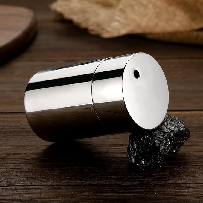 Mu&Ti Premium Stainless Steel Toothpick Holders Set - SUS304 Glossy, Elegant Cylinder Design (Glossy)