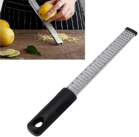 Stainless Steel Cheese Grater Zester Ginger Lemon Shredder Hand Held Flat Tool