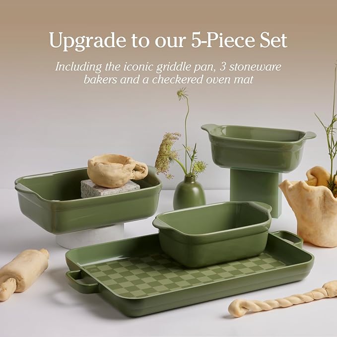 Our Place Mini Griddle Pan | 9" (2 Qt) Nonstick Ceramic Griddle Pan for Stovetop & Oven | PFAS-Free, Oven-Safe up to 450°F, Easy-Grip Handles | Sage