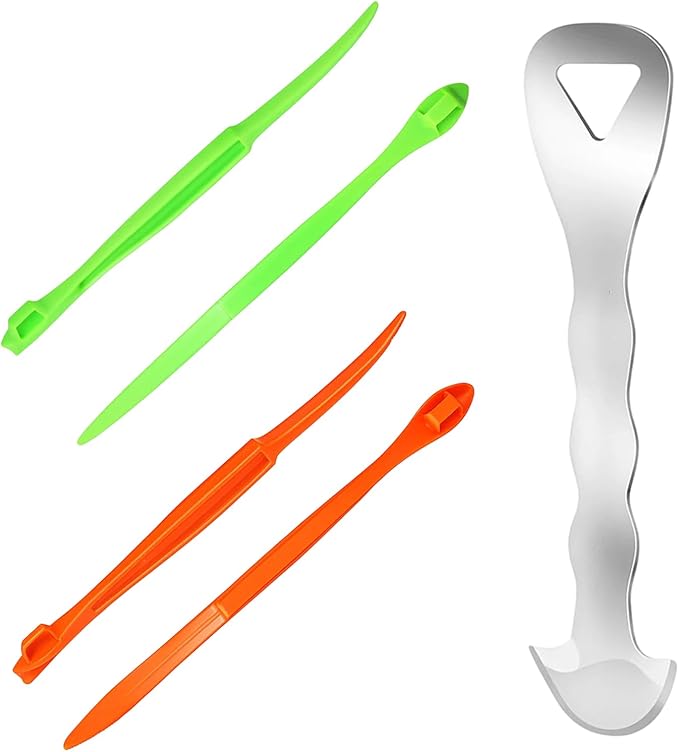 6-Pack Orange Peeler, Orange Peeler Tool, with 4 Plastic and 2 Stainless Steel Peelers, Easy to Use, Efficient Fruit Peeling