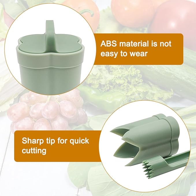 SENHAI 2 Pcs Pepper Seed Corer Remover, New Upgraded 2-in-1 Bell Pepper Cutter & Deseeder, Pepper Corer Tool for Faster More Efficient Meal Prep