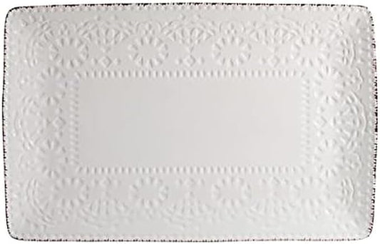Pfaltzgraff Chateau Serve Platter, 14.25 Inch, Blue and White,Cream