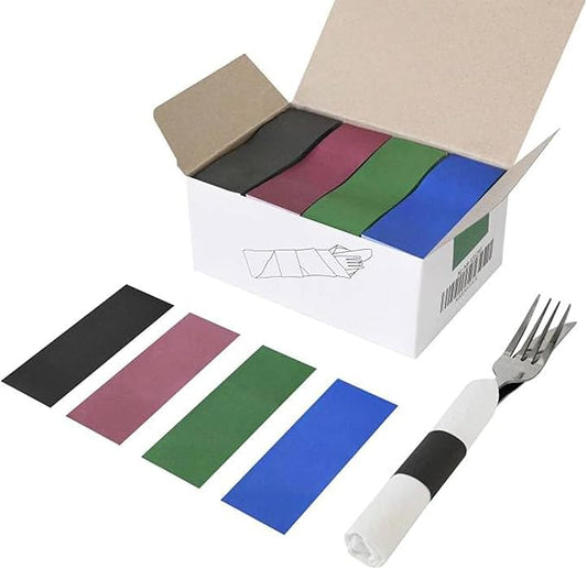 NATURALABEL 2000 PCS Paper Napkin Rings with Box, Self-Adhesive Napkin Bands, for Family Reunion, Birthday Party, Wedding, Celebration (Multicolor)