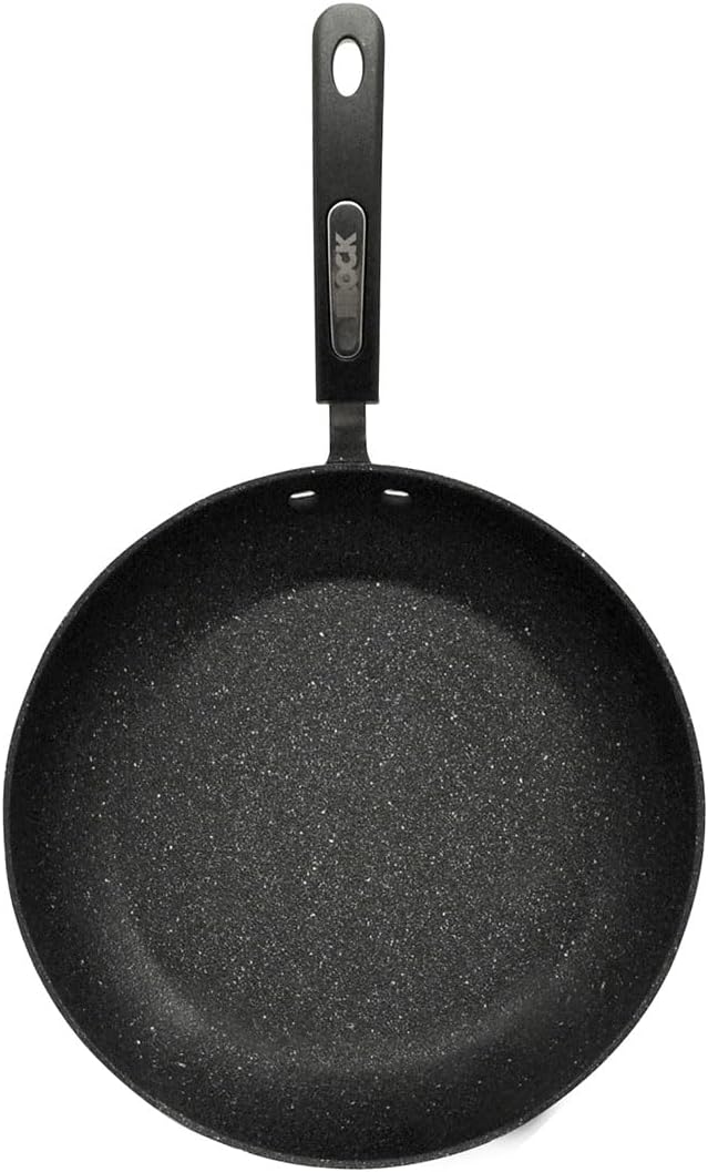 Starfrit The Rock Terra 26cm (10'') Ceramic Non-Stick Fry Pan - Thick Aluminum Base - PFAS Free - Easy to Clean - Black Marble