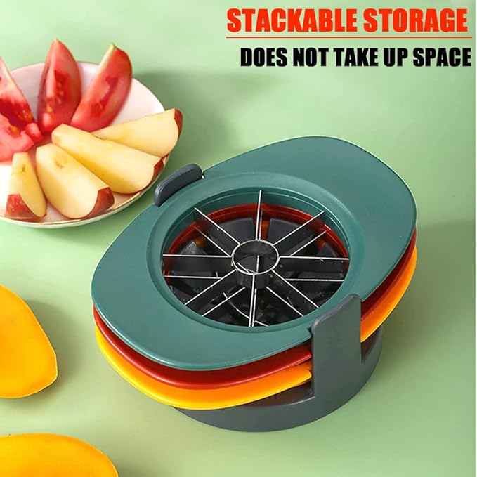 Fruit Slicer, Telawah 4 in 1 Mango Core Slicer with Vegetable Peeler and Cleaning Brush, Mango Core Remover, Tomato Wedge, Simple Kitchen Tools