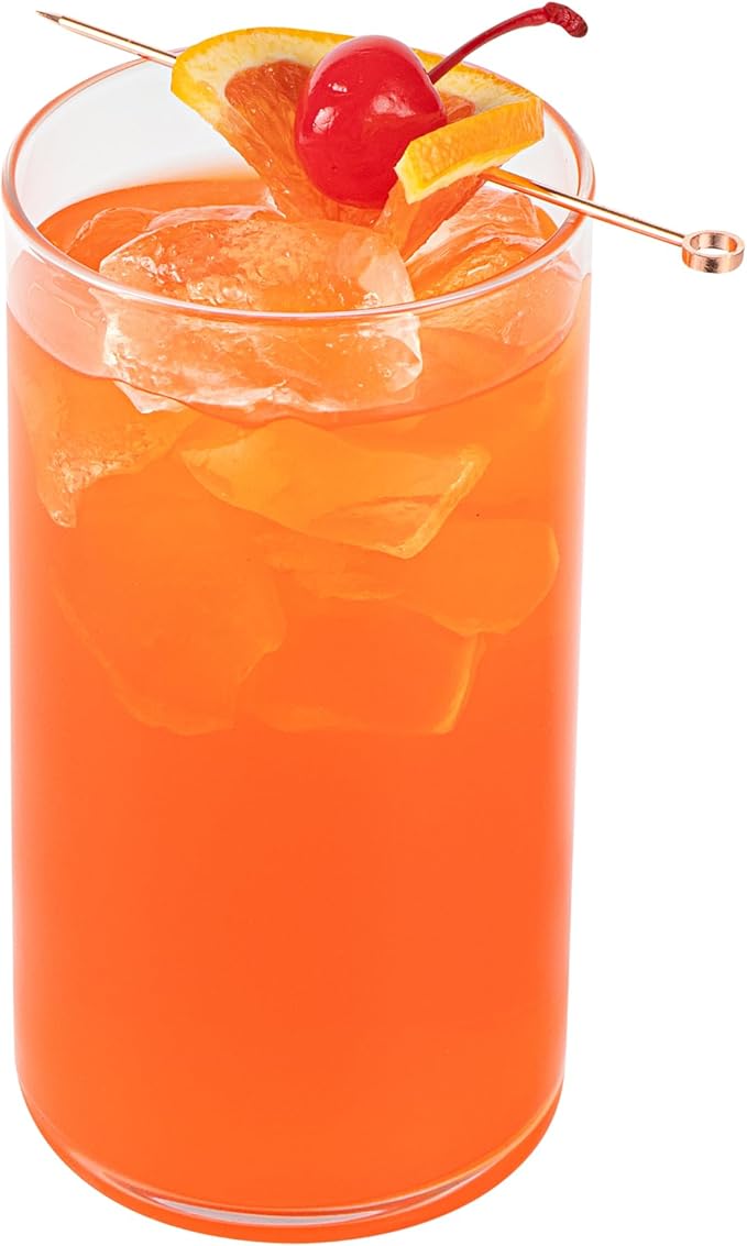 Restaurantware-Vetri 16 Ounce Tall Drinking Glasses, 24 Dishwashable Beverage Glasses - No-Lead, Elegant, Clear Glass Tumblers, Ideal For Water, Juice Beer, Cocktails, Liquor, Iced Tea, And More