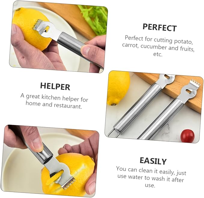 Mikinona 3pcs Lemon Grater Ergonomic Peeling Tool for Easy Vegetable Slicing and Fruit Prep Lightweight Kitchen Accessory for Effortless Citrus and Fruit Preparation