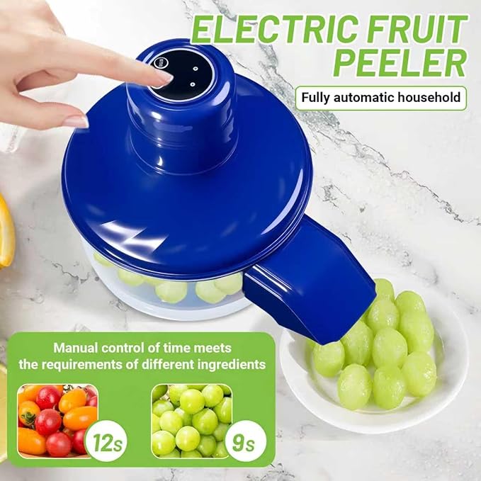 Electric automatic vegetable peeler Grape Peeling Machine,2025 New Automatic Peeler,Multifunctional Automatic Garlic Peeling Machine, Small Fruit Peelers Tool for Grapes, Cherry, Tomatoes