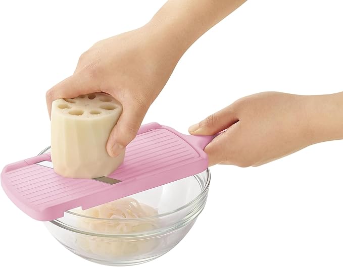 Shimomura Industry FV-621 Full Veggie Slicer, Thickness Adjustable, 3 Levels (0.04/0.06/0.08 inch (1/1.5/2 mm), Holder Included, Made in Niigata, Tsubamesanjo