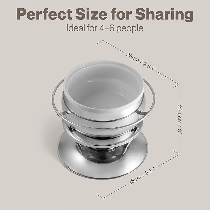 Swissmar Zuri 11-Piece Stainless Steel 3-in-1 Fondue Set - Ideal for Melting Cheese, Chocolate, Butter, & More - Perfect for Kitchen Collection & Wedding Gift Giving, 2.25 Quarts / 2.2 Liter