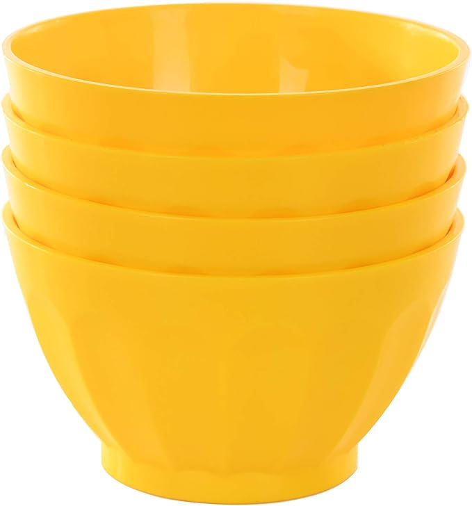 Mintra Home Unbreakable Bowls 4pk (Small - 250ml, Yellow)