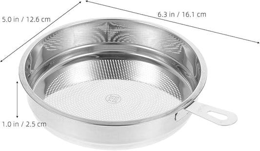 Kichvoe Stainless Steel Fine Mesh Oil Strainer 6.33X4.96 Inch Oil Pot Filter for Cooking Grease Tea Infuser Food Residue Kitchen Utensil