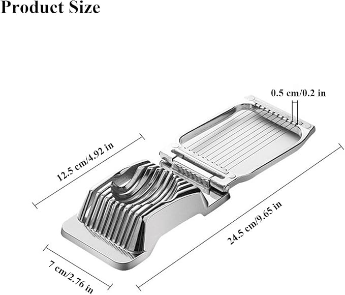 Egg Slicer for Hard Boiled Eggs Egg Cutter Strawberry Slicer Heavy Duty Aluminium Tomato Slicer Stainless Steel Wire Multipurpose Egg Slicer Dicer Fruit slicer for Kitchen and Dining