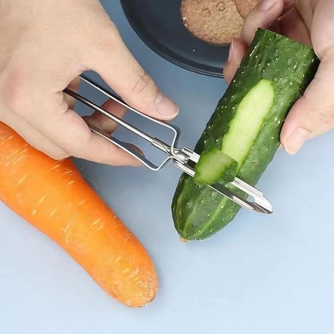 2Pcs Stainless Steel Rotary Peeler Multi-function Peeling Knife,potato Carrot Hand Peeler Food Fruit Vegetable Cutter Kitchen Tools,Home Kitchen Outdoor Peelers Utensils and Gadgets