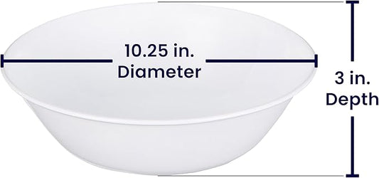 Corelle Livingware 2-quart Serving Bowl Winter Frost White (4)