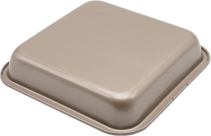 HYTK 2 Small Baking Pans 8.33 x 8.33 Inch (Inner 7.5 X 7.5) Mini Cookie Sheet Toaster Conventional Oven Tray Nonstick No Warp Magnetic Bakeware for 1 or 2 Person