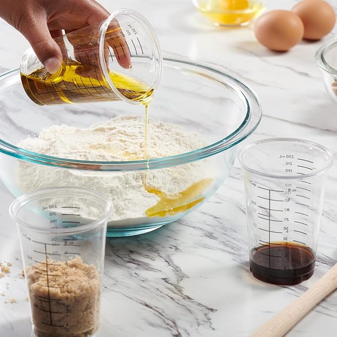 GUSTO [10 oz. - 50 Count] Multipurpose Disposable Plastic Measuring Cups - Baking, Cooking, Epoxy Resin, Mixing & Measuring Cups - (Formerly Comfy Package)