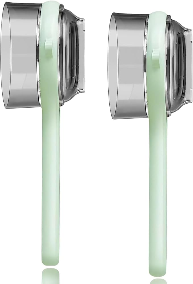 Premium 2-Pack Kitchen Vegetable Peeler Set, Stainless Steel Double Sided Blade, Mint Green Handle, 7.87 Inch Length, Large Storage Cup