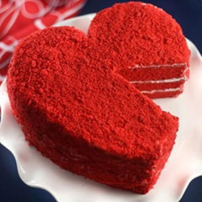 kefyixc Heart-shaped cake pan, heart-shaped cake tin, aluminum, 6-inch heart-shaped-pan, for weddings, parties, family and other occasions cake (6 x 3 Inch,Set of 2)