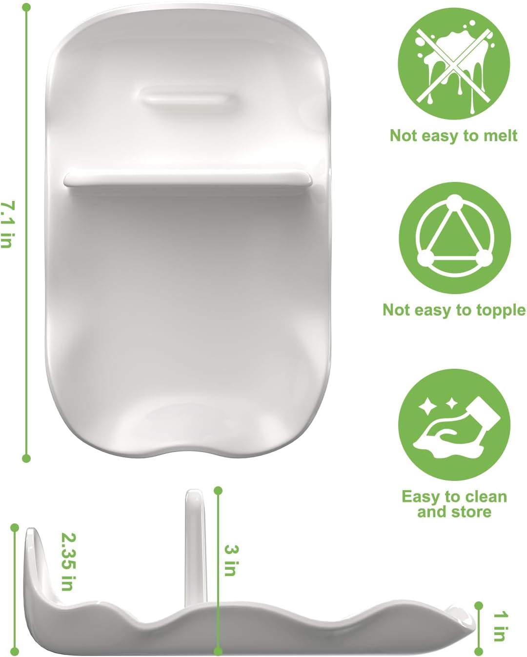 Spoon Rest for Stove Top, Ceramic Pot Lid Holder, Large Spoon Rests for Kitchen Counter, Spatula Rest & Kitchens Utensils Holder, Protects Stove Top and Countertops, Modern Kitchen Accessories