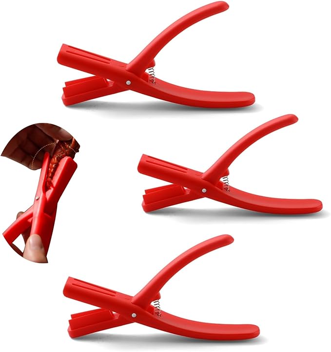 Crawfish Peeler, Crawfish Shucker, Crawfish Sheller Tool for Peeling Cooked Shrimp Tails, Universal Crayfish Shelling Device, Shrimp Peeler Seafood Tool Portable Lightweight Kitchen Gadgets(Red） (3)
