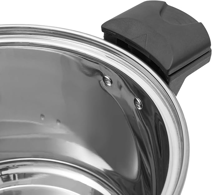 Bokknppo 7.4Qt Pressure Cooker Stainless Steel Pressure Pot 60Kpa Heating Pressure Tank Pressure Canner with Pressure Valve for Gas Stove Induction Cooker