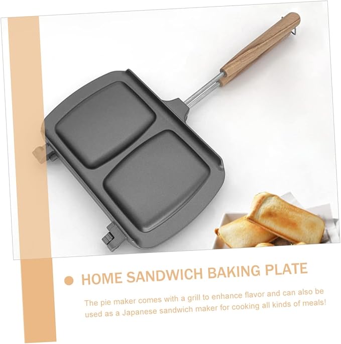 GLEAVI Double Sided Non Stick Sandwich Maker Pan Versatile Breakfast Tool for Stovetop Cooking for Sandwiches Waffles Eggs and More Easy to Use Household Breakfast Machine