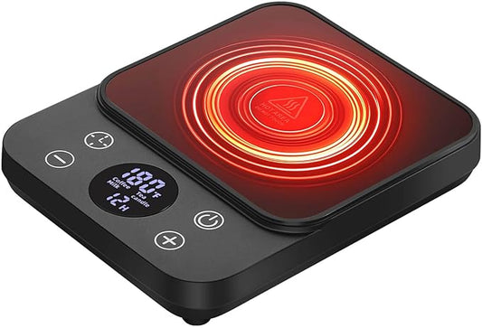 Cup Warmer for Coffee - Fastest Heating & Highest Temperature, Coffee Mug Warmer for Desk Auto Shut Off, 1-12h Timer for Scheduled Start, Electric Beverage Warmer for Coffee (Black, NO Cup)