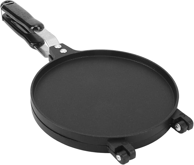 Waffle Cone Maker, Egg Roll Press Pan, Stick Proof Aluminum Stove Top Tortilla Press with Handle for Kitchen, 6.8Inch (Glossy Style)