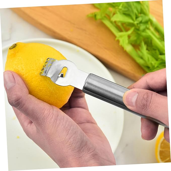 Cabilock 3pcs Stainless Steel Lemon Slicer and Grater Multi-purpose Kitchen Tool for Fruits Cheese and Vegetables Lightweight and Easy to Clean Kitchen Accessory