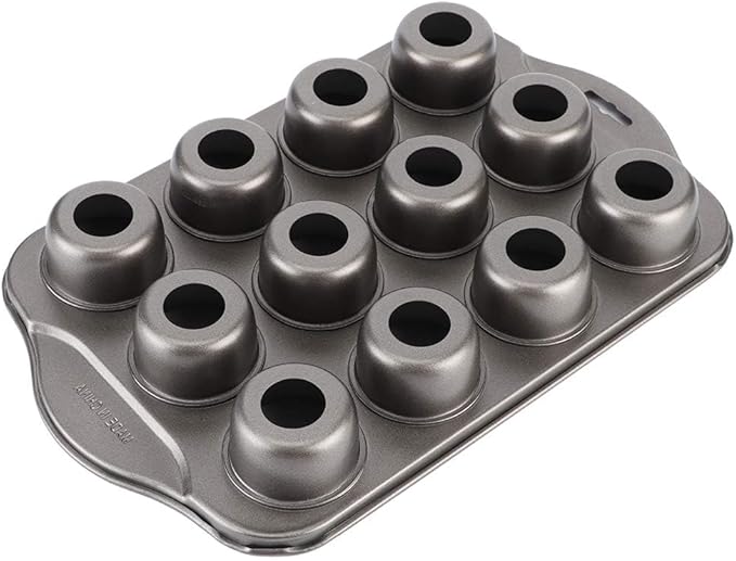Beufee Mini Cheesecake Pan,Mini Cupcake Muffin Baking Pans 12 Cavity with Removable Bottom Cupcake Pan Mini Round Cake Pans Nonstick Cake Mold DIY Baking Cake Mold Bakeware Kitchen Utensils