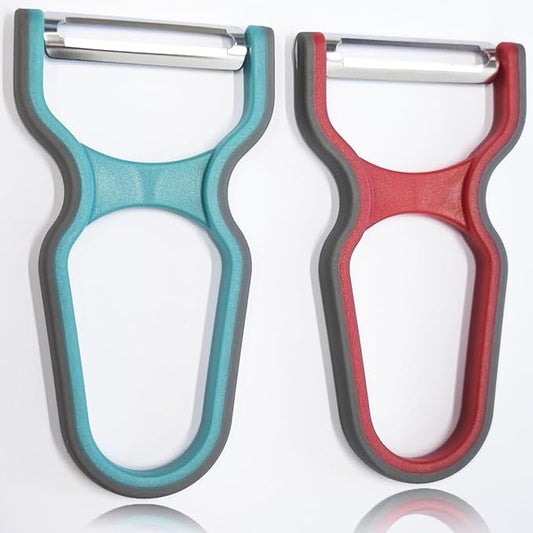 2Pcs Ultra Sharp Peelers, Fruit Peelers, Vegetable Peeling Blade, Red & Green