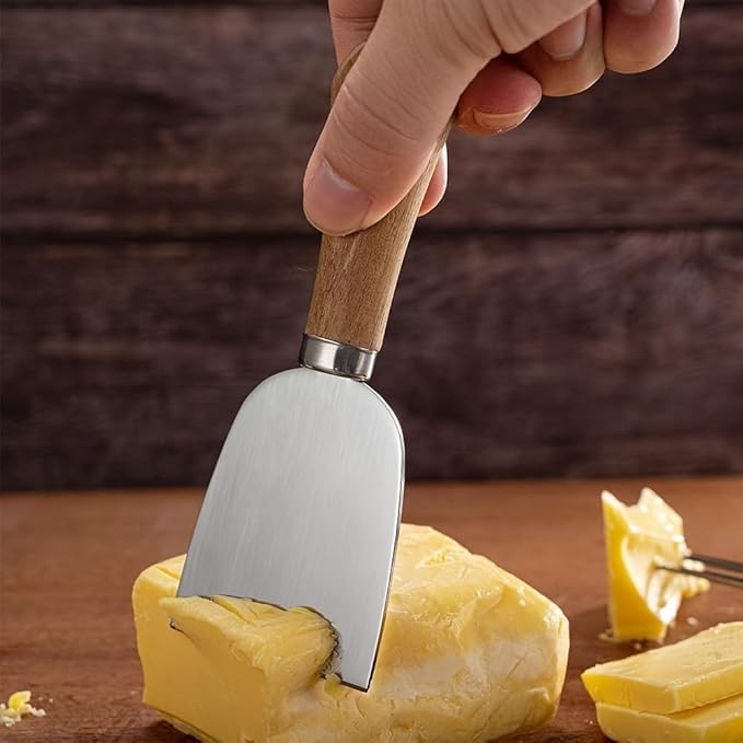 Charcuterie Board Accessories Spreader Knife Set Cheese Butter with Wooden Handles Mini Serving Tongs Spoons Forks Toothpick Flags for party Wedding Christmas (ABX-6)