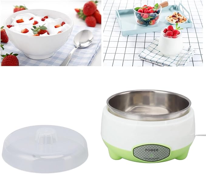 Haofy 15W Yogurt Maker Stainless Steel Container for Homemade DIY Yogurt Making with Energy Saving Heating Suitable for Families Easy to Use for Yogurt Preparation at Home