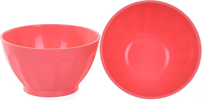 Mintra Home Unbreakable Bowls 4pk (Small - 250ml, Salmon) - (Part Of A Set) - Salad, Snacks, Breakfast Cereal, Fruit, Popcorn, Soup - Shatterproof, BPA Free